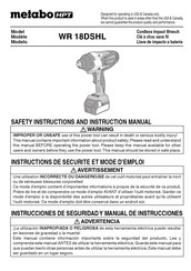 Metabo HPT WR 18DSHL Instructions De Sécurité Et Mode D'emploi