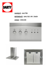 sauter SHD 522 XF1 INOX Guide D'installation Et D'utilisation