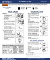 Westinghouse iGen1500c Guide De Démarrage Rapide