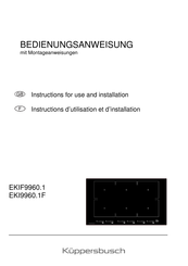 Kuppersbusch EKI9960.1F Instructions D'utilisation Et D'installation