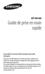 Samsung GT-I8160 Guide De Prise En Main Rapide