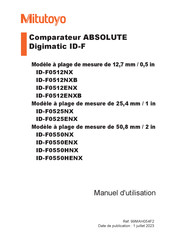 Mitutoyo ABSOLUTE Digimatic ID-F Série Manuel D'utilisation