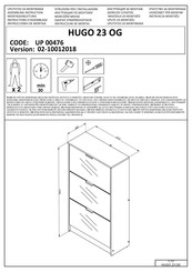 Dedeman HUGO 23 OG UP 00476 Instructions D'assemblage