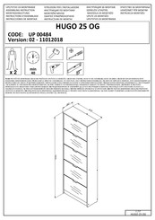 Dedeman HUGO 25 OG UP 00484 Instructions D'assemblage