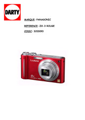 Panasonic Lumix ZX-3 Mode D'emploi Des Caractéristiques Avancées