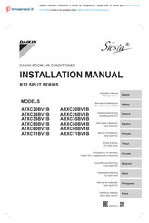 Daikin R32 SPLIT Série Manuel D'installation