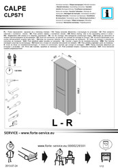 Forte CALPE CLPS71 Notice De Montage