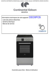 CONTINENTAL EDISON CECI3FCS Notice D'utilisation