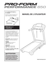 Pro-Form PETL80911.2 Manuel De L'utilisateur