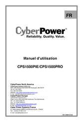 CyberPower CPS1500PIE Manuel D'utilisation