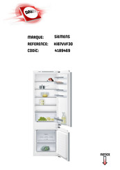 Siemens KI87VVF30 Notice D'utilisation