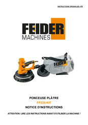 Feider Machines FP225-KIT Notice D'instructions