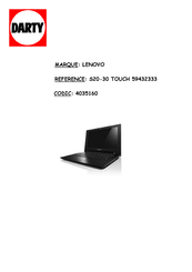 Lenovo S20-30 Guide De L'utilisateur