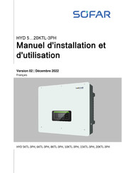 Sofar HYD 5KTL-3PH Manuel D'installation Et D'utilisation