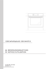 Amica 12263.3ePaTeDpScUtS Notice D'utilisation