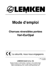 Lemken Vari-EurOpal Mode D'emploi