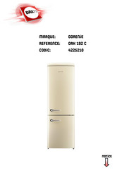 Gorenje ORK 192 C Notice D'utilisation