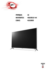 LG 55UJ6517-ZA Notice D'utilisation