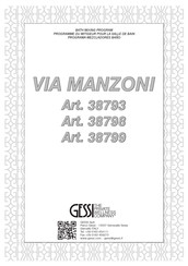 Gessi VIA MANZONI 38799 Manuel D'installation