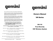 Gemini VH Série Mode D'emploi