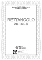 Gessi RETTANGOLO 26600 Manuel D'installation