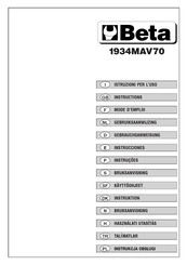 Beta 1934MAV70 Mode D'emploi