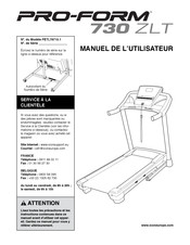 Pro-Form PETL79713.1 Manuel De L'utilisateur