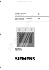 Siemens HSL6EW22 Notice D'utilisation