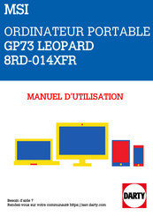 Msi GP73 LEOPARD 8RD-014XFR Manuel D'utilisation