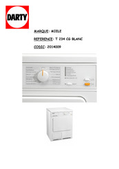 Miele Novotronic T 234 CG Mode D'emploi