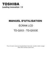 Toshiba TD-Q553E Manuel D'utilisation