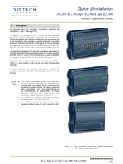 Distech Controls ECL-203 Guide D'installation