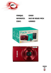 Canon IXUS 80 Guide D'utilisation