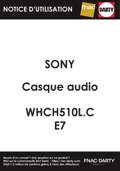 Sony WH-CH510 Guide D'aide