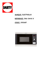 Electrolux EMS 26418 X Guide De L'utilisateur