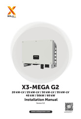 SolaX Power X3-MEGA G2 50kW Manuel D'installation