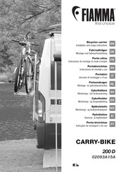 Fiamma CARRY-BIKE 200 D Instructions De Montage Et Mode D'emploi