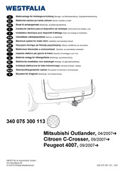 Westfalia Automotive 340 075 300 113 Notice De Montage Et D'utilisation