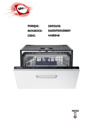 Samsung DW60M9550BBEF Manuel D'utilisation