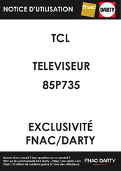 TCL 85P735 Informations Importantes