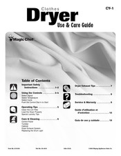 Maytag CY-1 Guide D'utilisation Et D'entretien