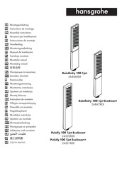 Hansgrohe Rainfinity 100 1jet EcoSmart 26867 Série Instructions De Montage