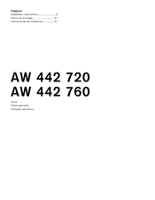 Gaggenau AW 442 760 Notice De Montage