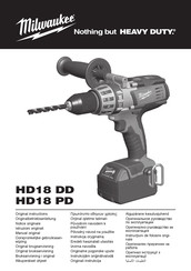 Milwaukee HD18 DDl HD18 PD Notice Originale