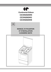 CONTINENTAL EDISON CECM6060MN Manuel D'utilisation Et D'installation
