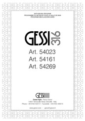 Gessi 316 54161 Manuel D'installation