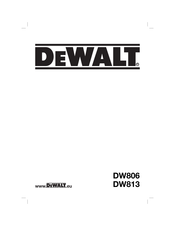 DeWalt DW806 Traduction De La Notice D'instructions Originale