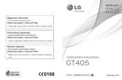 LG GT405 Mode D'emploi