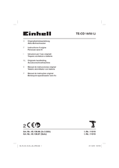 EINHELL TE-CD 18/50 Li Instructions D'origine