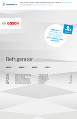 Bosch KIR31VFE0 Notice D'utilisation